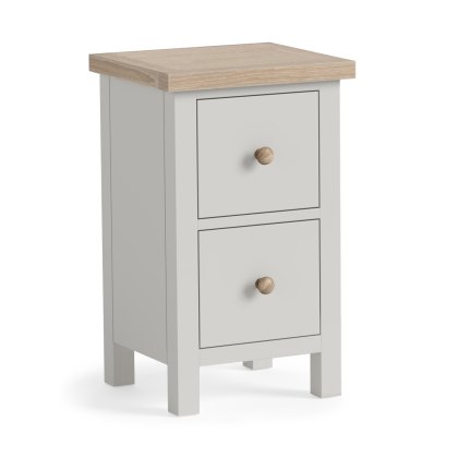 Cottage Collection Narrow Bedside Table in Grey