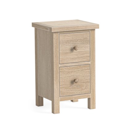 Cottage Collection Narrow Bedside Table in Oak