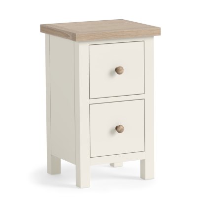 Cottage Collection Narrow Bedside Table in Coconut