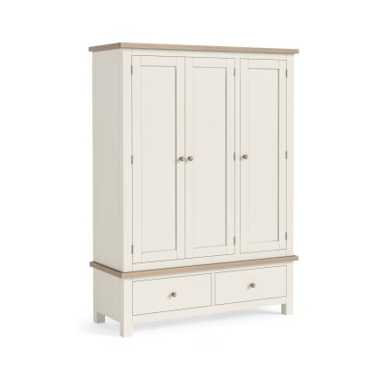 Cottage Collection Triple Wardrobe in Coconut Cottage Collection Triple Wardrobe in Coconut