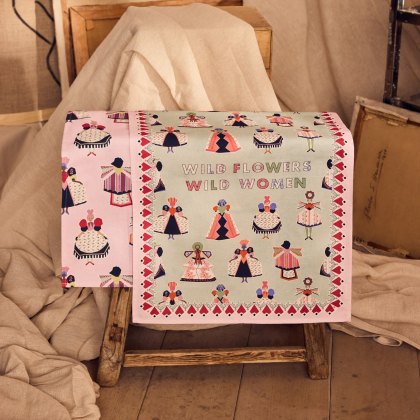 Cath Kidston Wild Flowers Wild Women Pack of 2 Tea Towels Cath Kidston Wild Flowers Wild Women Pack of 2 Tea Towels
