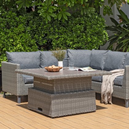 Bermuda Dark Casual Corner Set with Benches
