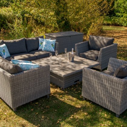 Bermuda Dark Casual Corner Set with Chairs