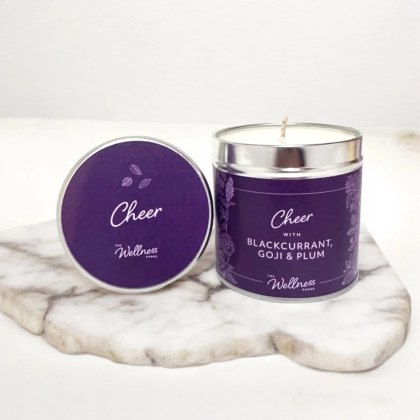 Potters Crouch Wellness Cheer Blackcurrant, Goji & Plum Candle Tin Potters Crouch Wellness Cheer Blackcurrant, Goji & Plum Candle Tin