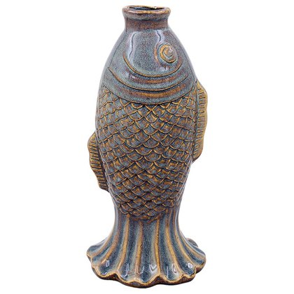 Shudehill Blue Fish Vase