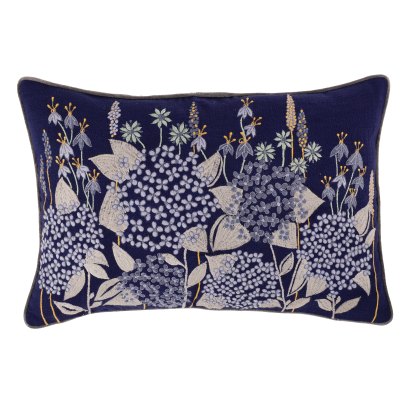 Aquarelle Home Jasmin Indigo Cushion