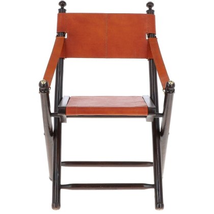 Ashwood Leather Vintage Tan Folding Chair