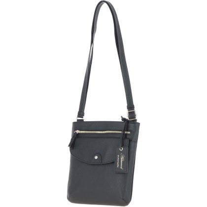 Ashwood Leather Chester Black Front Pouch Crossbody Bag