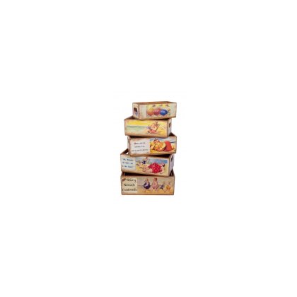 Quirky Barn Set of 5 Beach Post Card Nesting Boxes