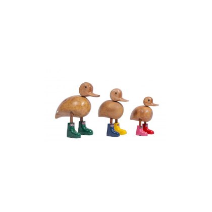 Quirky Barn Wooden Duck in Hunter Wellies