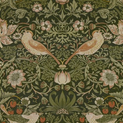 William Morris at Home Strawberry Thief Nettle Curtains