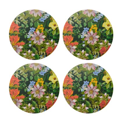 Creative Tops Floral Set of 4 Round Placemats
