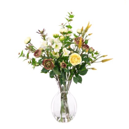 Floralsilk Ranunculus & Rose in Vase Floralsilk Ranunculus & Rose in Vase