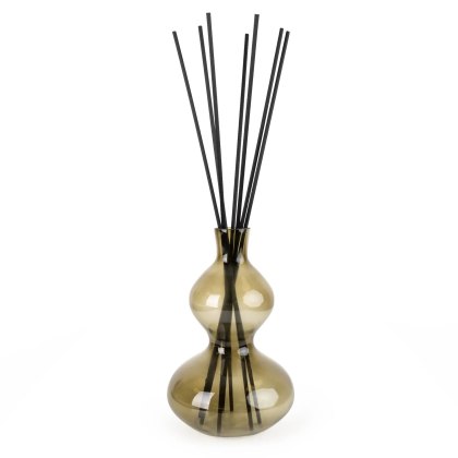 Candlelight Wavy Glass Diffuser Olive Green