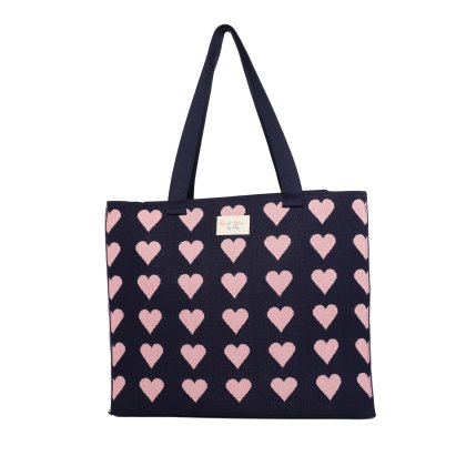 Zelly Heart Woven Tote Bag