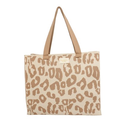 Zelly Woven Tote Animal Natural