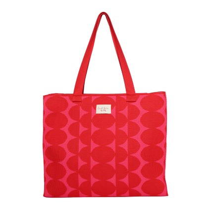 Zelly Woven Tote Red