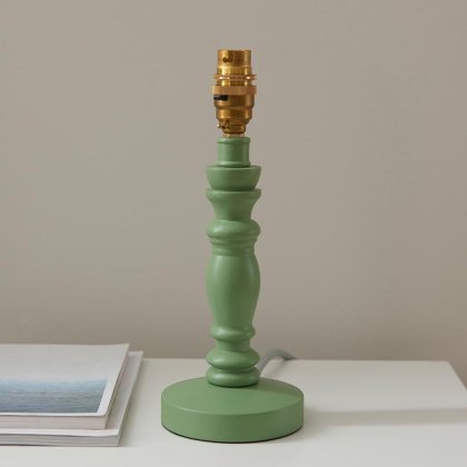 Endon Cotswold Green Bilbury Lamp & 20cm Cotswold Green Zigzag Shade