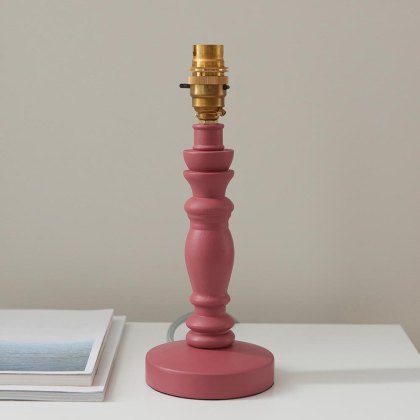 Endon Pink Clay Bilbury Lamp & 20cm Apricot Orange Zigzag Shade