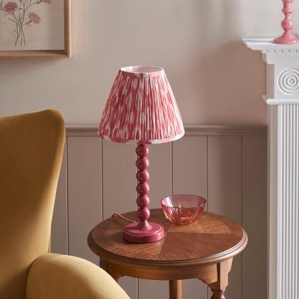 Endon Pink Clay Higgledy Lamp & 25cm Coral Pink Ikat Shade