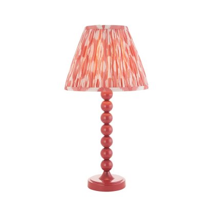 Endon Pink Clay Higgledy Lamp & 25cm Coral Pink Ikat Shade Endon Pink Clay Higgledy Lamp & 25cm Coral Pink Ikat Shade