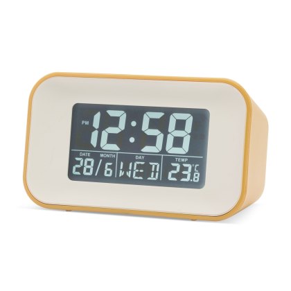Acctim Alta Mustard LCD Alarm Clock