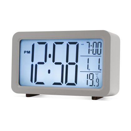 Acctim Harley Pigeon Grey LCD Alarm Clock