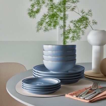 Denby Sky Blue 12 Piece Tableware Set