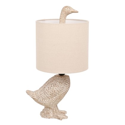 Widdop Hestia Wood Effect Resin Goose Table Lamp Widdop Hestia Wood Effect Resin Goose Table Lamp