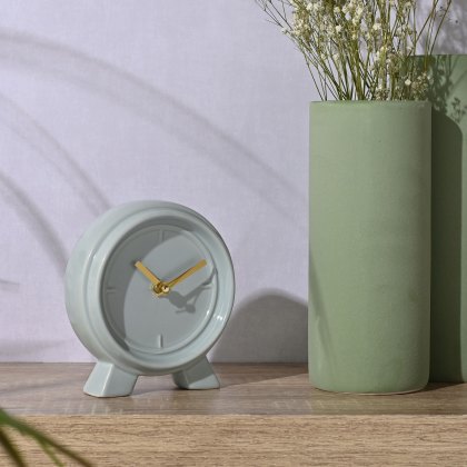 Widdop Interval Ceramic Mantle Clock Ocean Blue