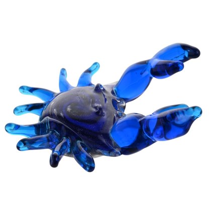 Widdop Objets D'Art Miniature Glass Blue Crab