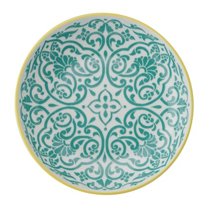 Mikasa Yellow & Blue Geometric Pasta Bowl