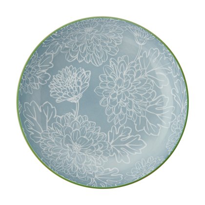 Mikasa Leaf Print Geometric Pasta Bowl
