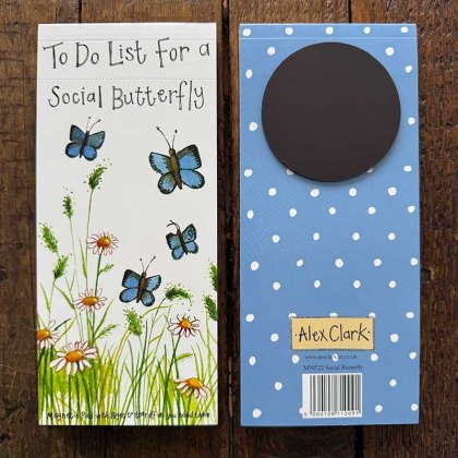 Alex Clark Social Butterfly Magnetic Notepad