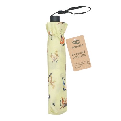 Eco Chic Green Wild Birds Mini Umbrella