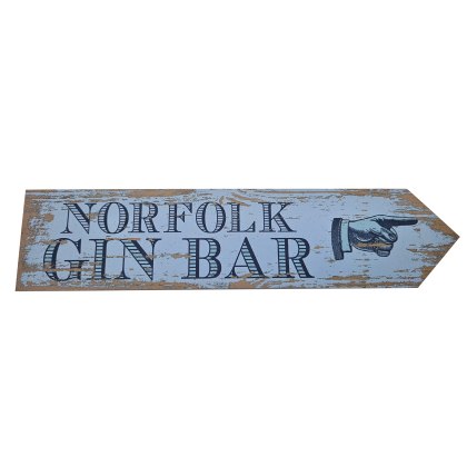 Zippy & George Norfolk Gin Bar Directional Sign Zippy & George Norfolk Gin Bar Directional Sign