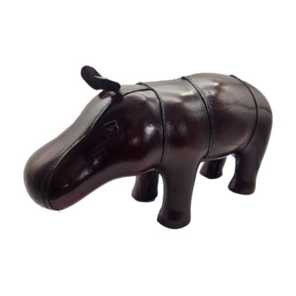 Ashwood Leather Leather Hippo Footstool Ashwood Leather Leather Hippo Footstool