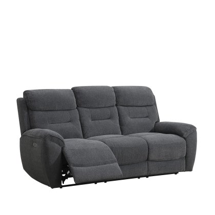 Keswick 3 Seater Power Recliner Sofa in Dark Grey