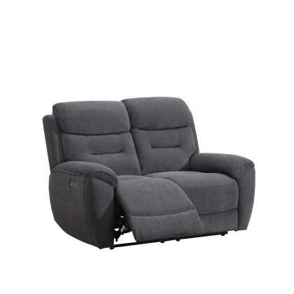Keswick 2 Seater Power Recliner Sofa in Dark Grey