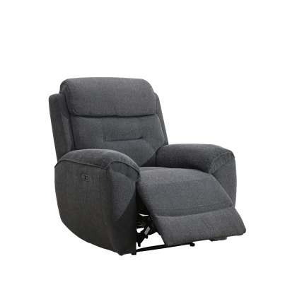 Keswick Power Recliner Chair in Dark Grey