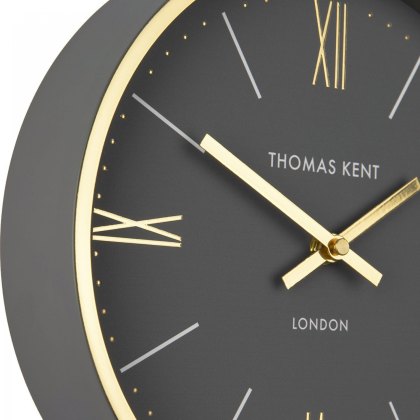 Thomas Kent 10" Hampton Wall Clock Charcoal