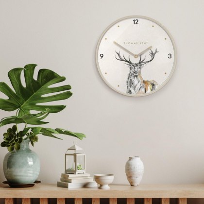 Thomas Kent 12" Wild Stag Wall Clock