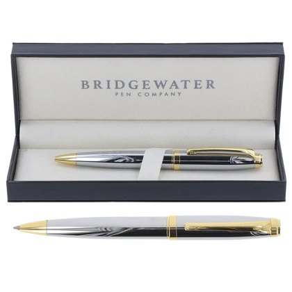 Bridgewater Pens Chester Chrome & Gold Ball Pen