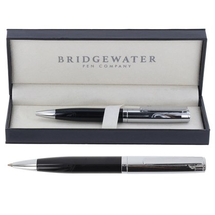 Bridgewater Pens Salisbury Two Tone Black & Chrome Pen