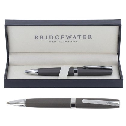 Bridgewater Pens Hereford Grey & Chrome Ball Pen