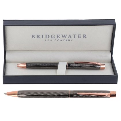 Bridgewater Pens Lincoln Gunmetal & Rose Gold Ball Pen