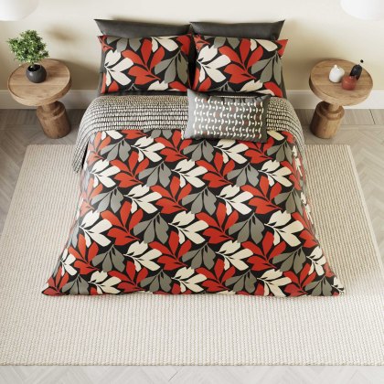 Helena Springfield Otto Duvet Cover Set Scarlet & Natural