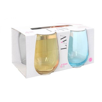 Lav Gaia Pastel Set Of 4 Glasses