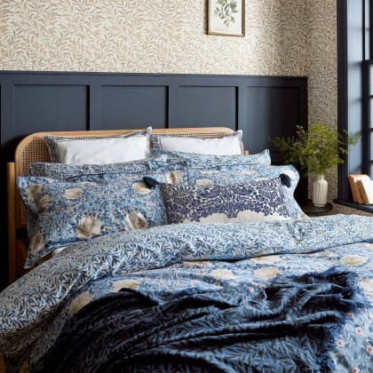 Morris & Co Woad Blue Pimpernel Duvet Cover Set