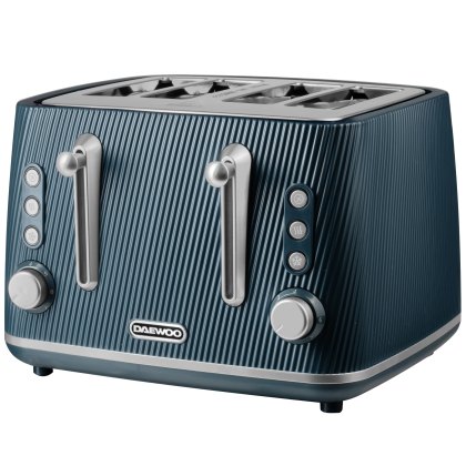 Daewoo Cascade 4 Slice Toaster Navy Daewoo Cascade 4 Slice Toaster Navy